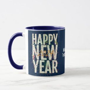 Mug Nouvel an 2024 Feu d'artifice Joyeux Nouvel an Soi