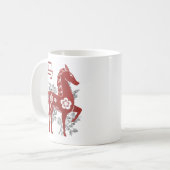 Mug Nouvel An chinois Cheval 2026 (Devant gauche)