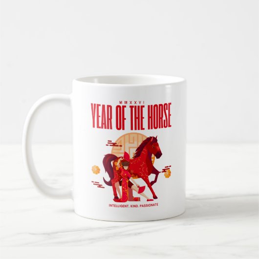 Mug Nouvel An chinois Cheval 2026 (Gauche)