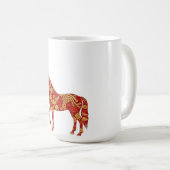 Mug Nouvel An Chinois Cheval avec Dragon Phénix (Devant droit)