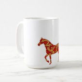 Mug Nouvel An Chinois Cheval avec Dragon Phénix (Devant gauche)