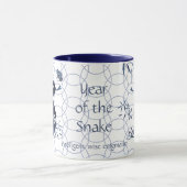 Mug Nouvel An chinois de serpent bleu Zodiaque Artiste (Centre)