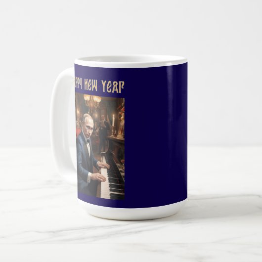 Mug Nouvel an drôle Vladimir Poutine russe (Devant gauche)