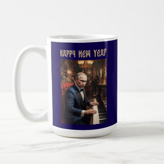 Mug Nouvel an drôle Vladimir Poutine russe (Gauche)