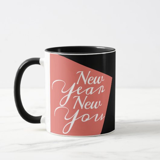 Mug Nouvel An tendance Nouvel An Couleur Bloc (Gauche)