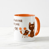 MUG NOUVELLE ANNÉE CHAT DE COMPAGNIE COMME CADEAU (Devant droit)