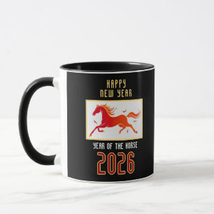 Mug Nouvelle année chinoise moderne Cheval de Feu 2026