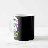 Mug Nouvelle année crâneuse abstraite heureuse (Devant gauche)