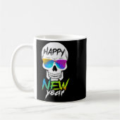 Mug Nouvelle année crâneuse abstraite heureuse (Gauche)