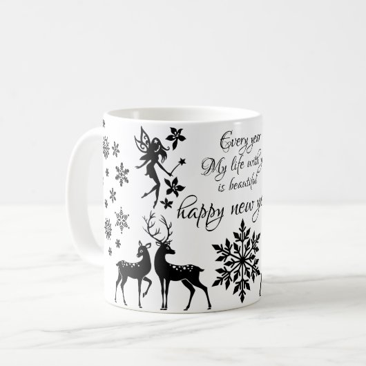 Mug nouvelle année heureuse (Devant gauche)