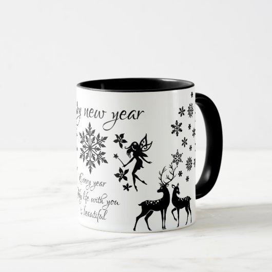 Mug nouvelle année heureuse (Devant droit)