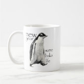 Mug Nouvelle Année Même Baka-vie Pingouin Blague Drôle (Gauche)