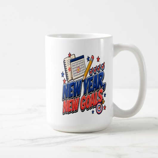 Mug Nouvelle Année, Nouveaux Objectifs (Droite)