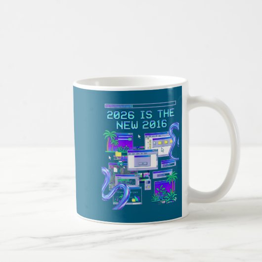 Mug Nouvelle esthétique d'ordinateur pixel Vaporwave 2 (Droite)