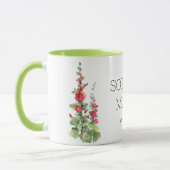 Mug Nouvelle Mama tasse, fleurs Hollyhock (Gauche)
