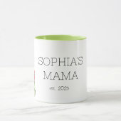 Mug Nouvelle Mama tasse, fleurs Hollyhock (Centre)