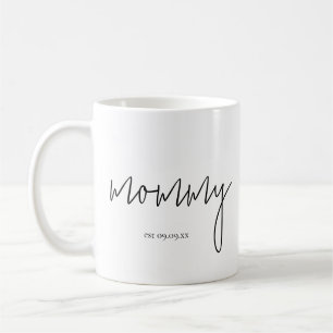 Mug Nouvelle Maman Date Est Nom du bébé Maman