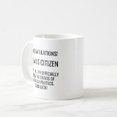 Mug Nouvelle naturalisation citoyenne américaine améri (Devant gauche)
