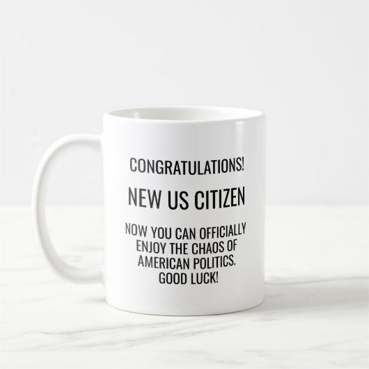 Mug Nouvelle naturalisation citoyenne américaine améri (Gauche)