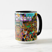 Mug Nouvelle-Orléans, Louisiane S'Amuser (Devant droit)