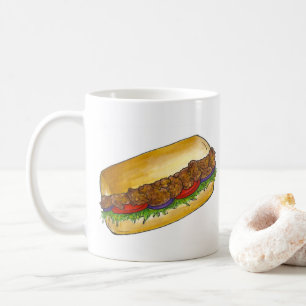 Mug Nouvelle-Orléans NOLA Cajun Shrimp Po'Boy Sandwich