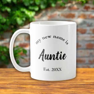 Mug Nouvelle typographie de script Tante