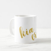 MUG NOUVELLE-ZÉLANDE KIA ORA MAORI ÉLÉGANT GOLD LOLD H (Devant gauche)