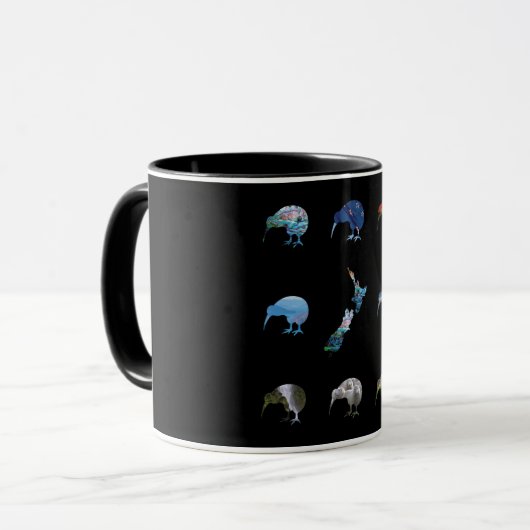 MUG NOUVELLE-ZÉLANDE KIWI FERN PAUA (Devant gauche)
