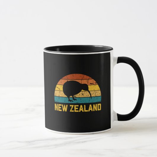 Mug Nouvelle-Zélande Kiwi Retro (Droite)