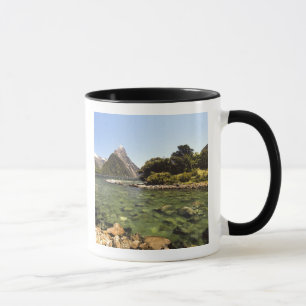 Mug Nouvelle-Zélande, Mitre Peak, & entrée de la riviè