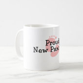Mug Nouvelles empreintes de pas fières de bébé de (Devant gauche)