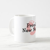 Mug Nouvelles empreintes de pas fières de bébé de Nana (Devant gauche)