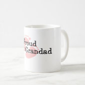 Mug Nouvelles empreintes de pas fières de bébé de papy (Devant droit)