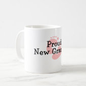Mug Nouvelles empreintes de pas fières de bébé de papy (Devant gauche)
