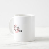 Mug Nouvelles empreintes de pas fières de bébé d'Opa (Devant gauche)