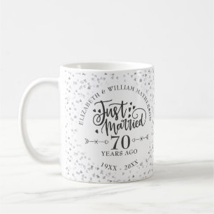 Mug Nouvelles Mariés 70e Anniversaire de Mariage Amour