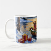 Mug Nova Scotia Duck Tolling Retriever Christmas Boat (Gauche)