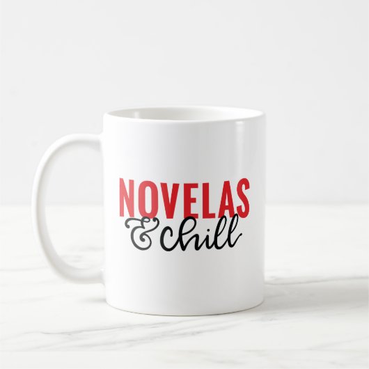 Mug Novelas & Chill, spanglish (Gauche)