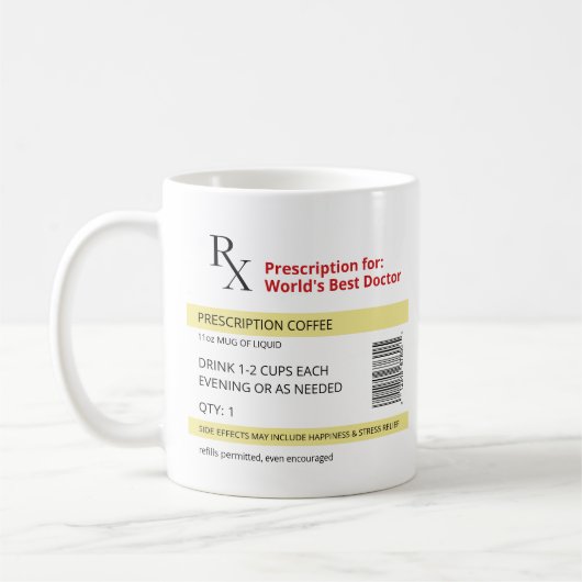 Mug Novelty RX - Docteur en prescription (Gauche)