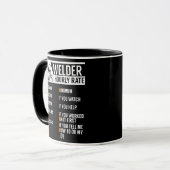 Mug Novelty Welders Tarifs horaires Sarcastiques (Devant gauche)