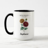 Mug November Birthday Gift Birth Flower Botanical (Gauche)