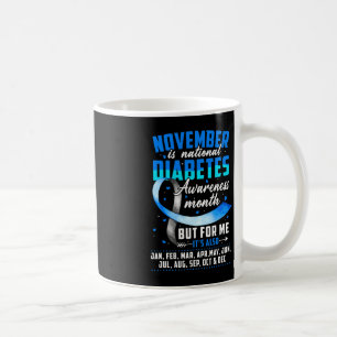 Mug Novembre c'est le diabète Awareness Month Blue et