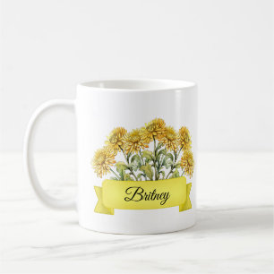 Mug Novembre Fleur de naissance personnalisé Chrysanth