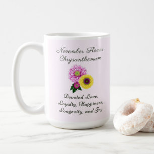 Mug Novembre Mois de naissance Fleur Chrysanthème