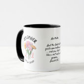 Mug NOVEMBRE Mois de naissance Fleur Nom personnalisé  (Devant gauche)