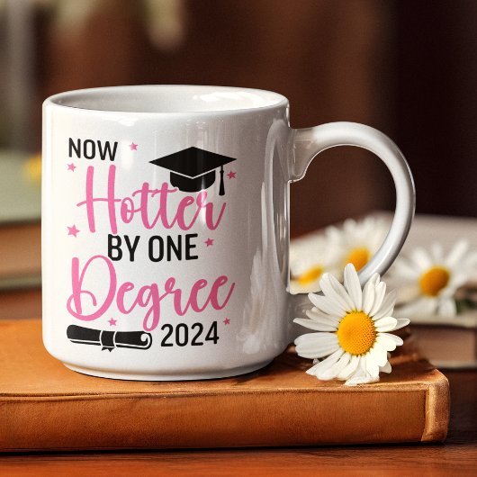 Mug Now Hotter By one Degree 2024 Funny Graduated Gift