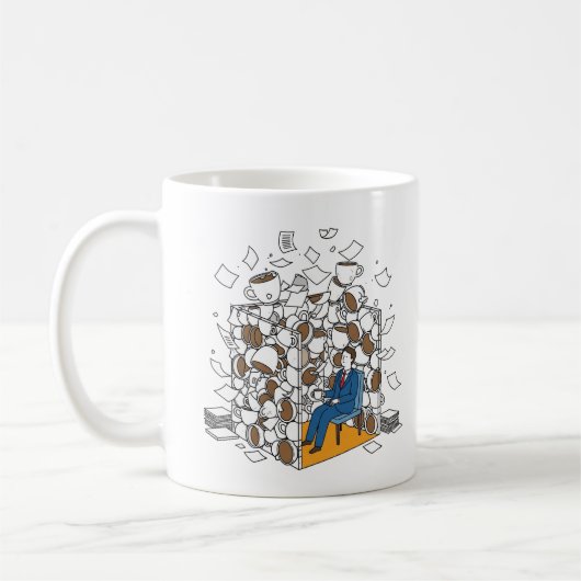 Mug Noyage de travailleurs de bureau en surmenage dans (Gauche)