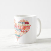 Mug Nuage de mot de crochet (Devant droit)