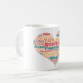 Mug Nuage de mot de crochet (Devant gauche)