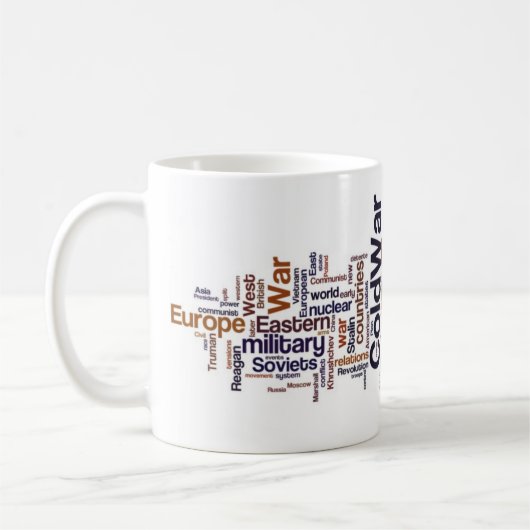 Mug Nuage de mot de guerre froide (Gauche)